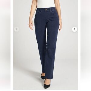 Betabrand Navy Straight Leg Pants